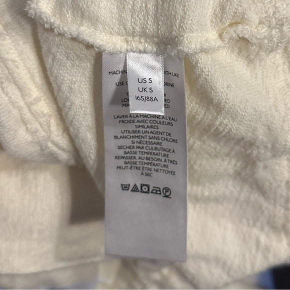 PILCRO Anthropologie Ruffle Sleeve Ivory Pullover Cotton Modal Boho Sweater Sz S - Picture 11 of 11